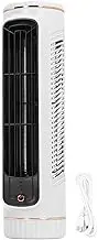 CDQL Bladeless Desk Fan - Rechargeable Personal Table Fan - 3 Speeds - Quiet Cooling - Compact and Portable - Ideal for Home,Bedroom,Office (White)