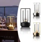 Crystal Lantern Table Lamp Rechargeable Cordless Dimmable Led Desk Night Lights