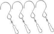 Stainless Steel Bird Feeder Hooks 4 Pack Swivel Hooks for Outdoor Use Garden Hooks for Hanging Feeders and Windsocks
