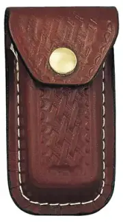 Swiss Army Knife Belt Sheath - Embossed Leather - Brown - Extra Large - SAK