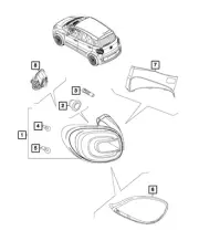 Genuine Mopar Tail Lamp Socket 68235994AA