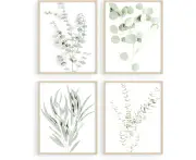 Green Posters Gallery Wall Art Set Of 4 - Nature Posters, Green Posters For Room Aesthetic, Posters Nature