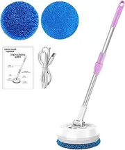Cordless Electric Mop - 180-degree Spin Floor Cleaner for Mopping - Round Spin Mops for Floor Cleaning, Rechargeable Spinning Scrubber Cleaner Mops for Walls, Ceilings, Window Shwing