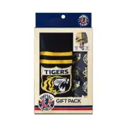 Team AFL Football Mens Retro Satin Boxer Shorts Socks Gift Pack Set