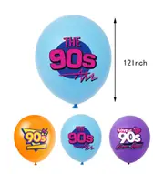 18PCS 90's Latex Balloons Set Party Supplies Adults Birthday Decoration