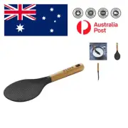 Elegant Silicone Rice Scoop Spoon with Acacia Wood Handle for Effortless Cooking