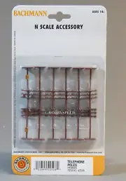 BACHMANN N SCALE TELEPHONE POLES (12) train scenery accessory utility BAC42506