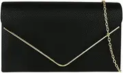 [Girly HandBags] Womens Metallic Frame Clutch Bag