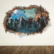 Harry Potter Poster 3D Wall Holes Wall Stickers for Kids Room Stickers Hogwarts Decorative Decor