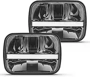 BICYACO 2PCS 105W 7x6 led headlight Reflector 5x7 led headlight White DRL Amber Turn Signal H6054 H5054 Hi/Lo Sealed Beam Headlamp Compatible with Jeep Wrangler YJ Cherokee XJ Kenworth T300