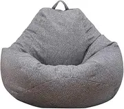 Beanbag Recliner Gaming Storage Bag Lazy Lounger Without Bean Filling - Easy Cleaning Insert Replacement Cover for Sofa Chairs - Adults and Children (100x120cm, Gray)