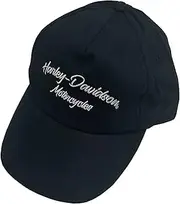 [HARLEY-DAVIDSON] Little Girls' Twill Embroidered Adjustable Baseball Cap - Black, Black, One size