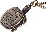 [ANDRESLAD] 1pc Quartz Pocket Watch with Chain Stand Vintage Pocket Mens Rings Vintage for Men Accessory Pendant Necklace Chain for Men Decor Mini Alloy Coffee