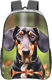 HJLUUFT Dachshund Weiner Pet Dogs print Clear Backpack for Stadium Events, Small Clear Backpack for Concert Festival Sports
