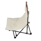 (Beige)Beach Chair Support Portable Folding Reclining Back Beach Chair For ID