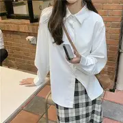 Plain Shirt Shirt - White - L