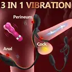 Remote Control Prostate Massager Anal Vibrator Penis Cock Ring Butt Plug Sex Toy