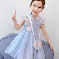 在飛比找蝦皮購物優惠-女童洋裝2022新款洋氣夏季兒童旗袍中國風漢服超仙公主裙蓬蓬