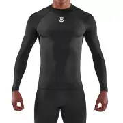SUPER SALE | Skins Series-1 Mens Compression Long Sleeve Top (Black)