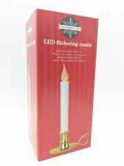 December Home LED Flickering Candle - Gold Battery - Auto Timer - 9" NEW