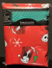 NEW Disney Vinyl Tablecloth The Nightmare Before Christmas 60x102” Red NWT