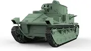 MRY-SFW Army Tank BMC Toys 1/87 HO Scale Railway Military Model Kit British Vickers Mk.II Medium Tank