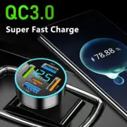 12V/24V USB Car Charger Type C QC3.0 66W Fast Charging Car Phone Charger Adapter