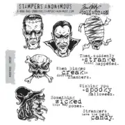CMS307 Tim Holtz Cling Stamps 7"X8.5"-Monstrous