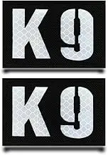 2 Pcs K-9 IR Infrared Reflective Flag Patch Tactical Military Service Dog Embroidered Fastener Hook & Loop Applique Emblem Patches for Dog Clothes,Dog Harness,Dog Vests,Collar