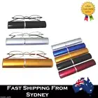 Slim Carry Around Reading Glasses Pen Tube Case Black Silver Gold Pen Readers