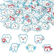 CJiangpo 120Pcs Tooth Mini Erasers for Kids Bulk, Tooth Fairy Eraser Cute Cartoon Pencil Rubber Eraser Novelty 3D Desk Puzzle Erasers Teeth Themed Party Favors Filler Kids School Classroom Prizes Gift