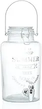 Lemon & Lime 3L Bar Glass Beverage Standing Juice/Drink/Water Dispenser Clear