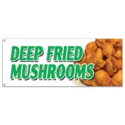 DEEP FRIED MUSHROOMS BANNER SIGN stuffed beer battered pickles snack
