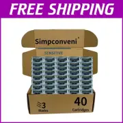 Long-Lasting MACH3 Razor Blade Refills - 40 Counts for Irritation-Free Shaving