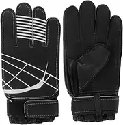 KOMBIUDA 1 Pair Soccer Goalkeeper Gloves Slide Training Gloves for Youth Football Matches PU Palm Cushioning Non Slip Wear Resistant Design Present for Young Athletes