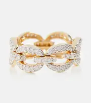 [Nadine Aysoy] Nadine Aysoy Catena Petite 18kt gold ring with diamonds K gold