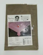 VTG. NIP Pierre Cardin Espresso Brown Oval 60X84" Tablecloth