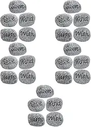 GAROZATION 25 Pcs Potted Plant Decorations Aquarium Stones Decorative Aquarium Gravel Yard Pebbles Landscaping Aquarium Decor Fish Tank Decorations Mini Bonsai Stone Figurine Stones for Vases