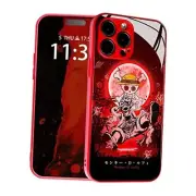 Japanese Anime Anti-Drop Color Soft for iPhone 13 Metal Red, Luffy Gear 5 Nika