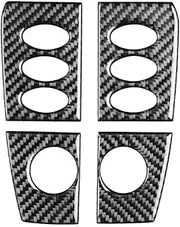 ATATNK Compatible for Porsche 911 996 1998—2004 Car Accessories Carbon Fiber Central Console Panel Cover Trim Interior Sticker Modification Type A(Suede Black Gary)