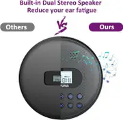 ARAFUNA Portable CD Player Walkman with Speakers, Rechargeable CD Player