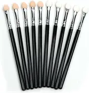 Portable Eyebrow Sponge Makeup Sponge Brush Stick Eye Shadow Nose Shadow Lip Applicator Brush Cosmetic Beauty Makeup Tool (Color : 10pcs)