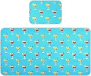 Cooling Baby Mattress Pads 28" x 52" Breathable Summer Lemon Drink Blue Bed pad for Baby&Toddler