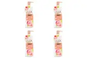 4x Lux 500ml Body Wash Foaming Liquid Bath Soap Peachy Glow Juicy Peach Scent
