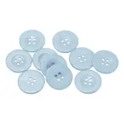 10pcs Resin Sewing Buttons 1" Round Flat 4-Hole Craft Buttons, Grey