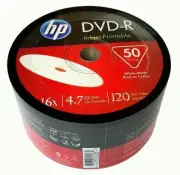 600-Pack HP 16X White Inkjet Printable Blank DVD-R DVDR Disc Media 4.7GB