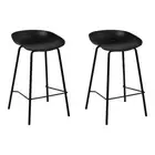 Artiss Set of 2/4 Metal Bar Stools - Black Solid Material