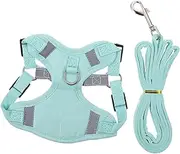 WOONEKY Lightweight Cat Harness Leash Reflective Traction Rope Chest Strap for
