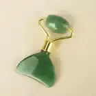 Portable Green Aventurine Jade Stone Face Body Gua Sha Board Massage Roller Tool