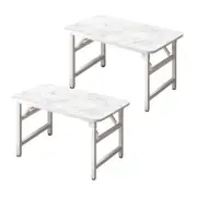 NNEAGS 2X 120x60x75cm White Foldable Computer Study Table Easy Assembly Desk No